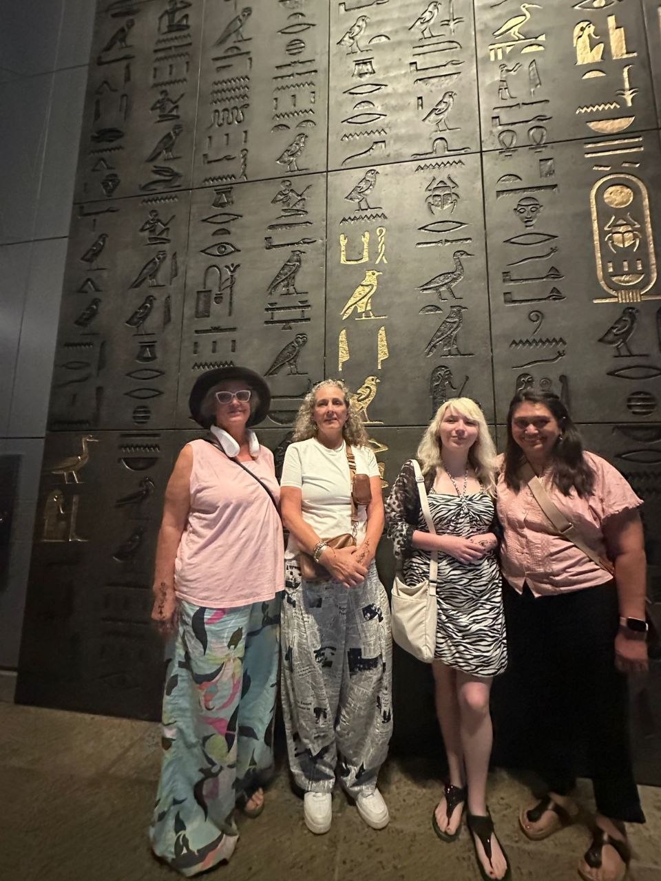 Guided tour inside an ancient Egyptian temple